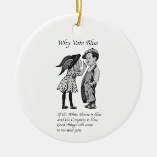 Warum 2028 völlig blau abstimmen keramik ornament