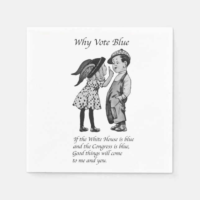 Warum 2028 völlig blau abstimmen serviette (Vorderseite)