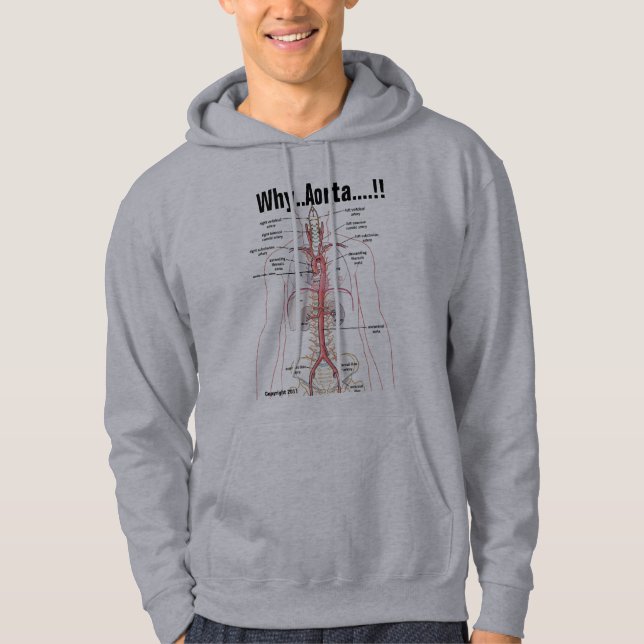 Warum. Aorta….!!  voller Anatomie Hoodie (Vorderseite)