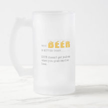Warum BIER besser ist als, Funny Quote Print