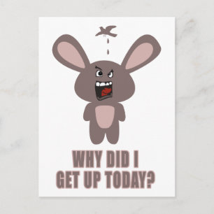 Warum bin ich heute aufgestanden? postkarte