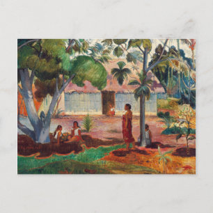 Warum bist du wütend? von Paul Gauguin Postkarte