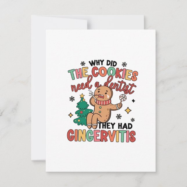 Warum brauchten die Cookies ein Dental, das sie mi Mitteilungskarte (Vorderseite)