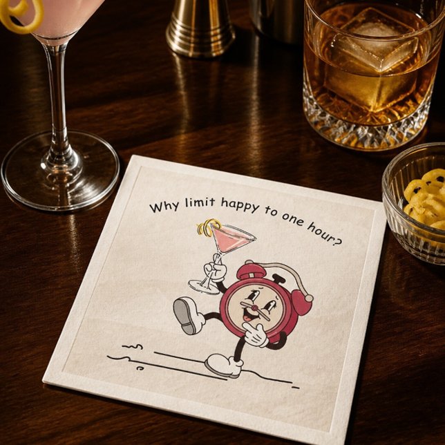 Warum der Happy Hour Cocktail Napkin Serviette (Von Creator hochgeladen)