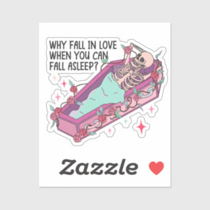 Warum der Rückgang der Liebe Funny Anti Valentine Aufkleber