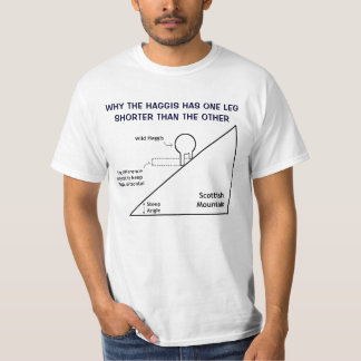 Warum die Haggis einen Bauch Kurz als der andere h T-Shirt