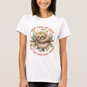 Warum die Liebe fallen Asleep Valentines Funny T-Shirt