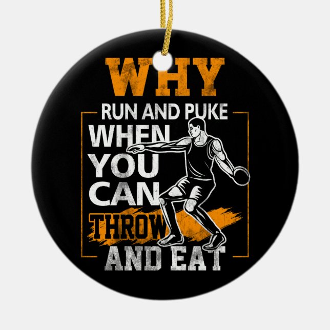 Warum Diskus-Thrower-Thumb-Diskus-Tack laufen und  Keramik Ornament (Vorne)