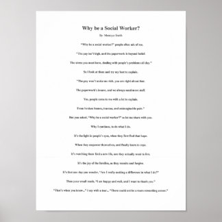 Warum ein Gedicht von Sozialarbeitern sein? Poster