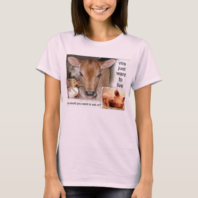 Warum essen wir? T-Shirt (Vorderseite)