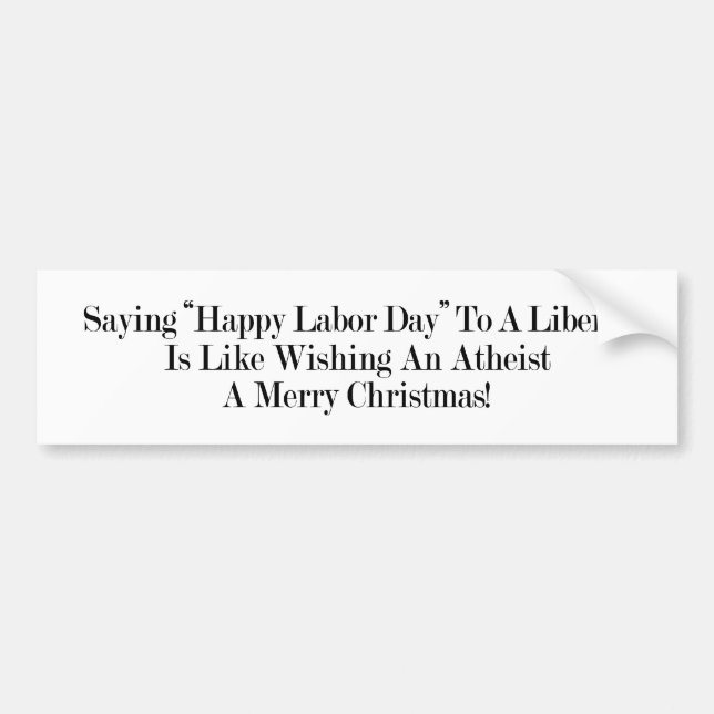 Warum feiern Liberale Werktag? Autoaufkleber (Vorne)