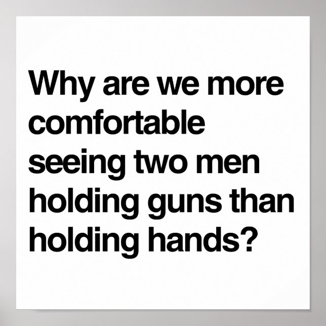 Warum fühlen wir uns wohler, wenn zwei Männer sich Poster (Vorne)