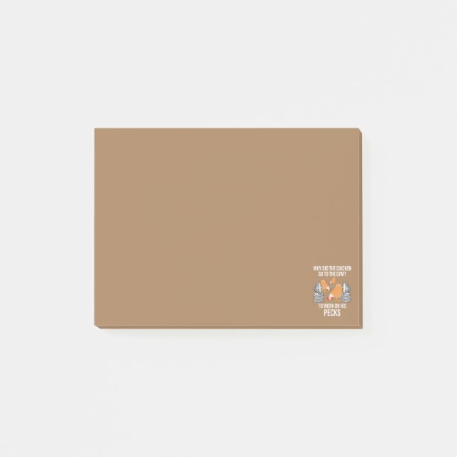Warum ging das Hühnchen zum Schwestertier Post-it Klebezettel (Vorderseite)