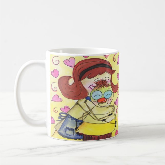 Warum Gunder glüht - Herz-Tasse Kaffeetasse (Links)
