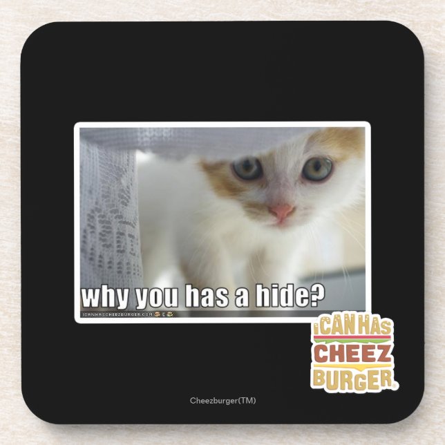 Warum haben Sie ein Fell? Getränkeuntersetzer (Vorderseite)