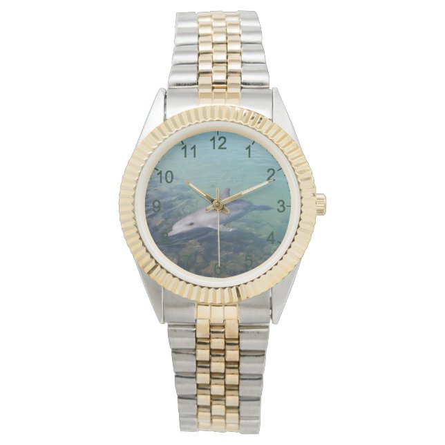Warum Hallo Herr Dolphin, Unisex Watch Armbanduhr (Vorderseite)