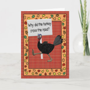 Warum hat die Türkei die Straße überquert? Funny A Feiertagskarte