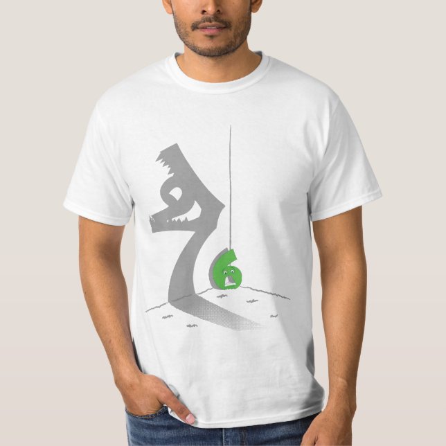 Warum hat sechs vor sieben Angst? T-Shirt (Vorderseite)