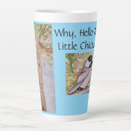 Warum Hello There Little Chickadee Baby Blue Milchtasse