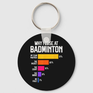 Warum ich bei Badminton Funny Ausreden Shuttle Bir Schlüsselanhänger