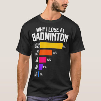 Warum ich bei Badminton Funny Excuses ShuttleBirdi T-Shirt