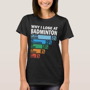 Warum ich bei Badminton Funny meinen Fehler 1 verl T-Shirt