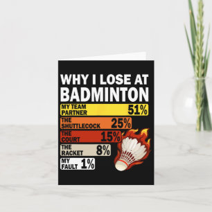 Warum ich bei Badminton Funny meinen Fehler verlor Karte