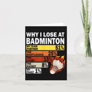 Warum ich bei Badminton Funny meinen Fehler verlor Karte