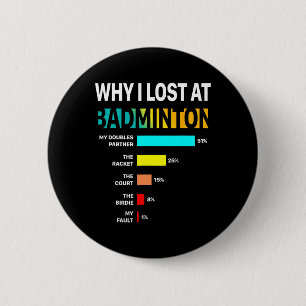 Warum ich bei Badminton Funny Reason Play Shuttle Button