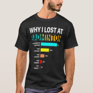 Warum ich bei Badminton Funny Reason Play Shuttle T-Shirt