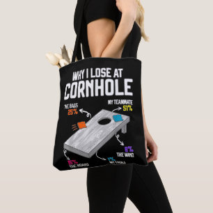 Warum ich bei Cornhole verliere Humor Toss Like a