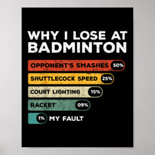 Warum ich beim Badminton lustig verliere  Poster