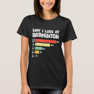 Warum ich beim Badminton verliere Lustige Ausreden T-Shirt