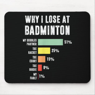 Warum ich beim Badminton verliere, lustiger Badmin Mousepad