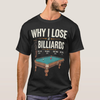Warum ich beim Billard verliere Lustiges Billard-S T-Shirt
