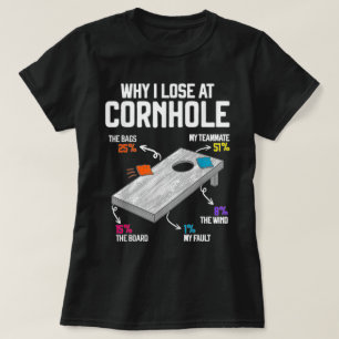 Warum ich beim Cornhole verliere Humor Wurf wie ei T-Shirt
