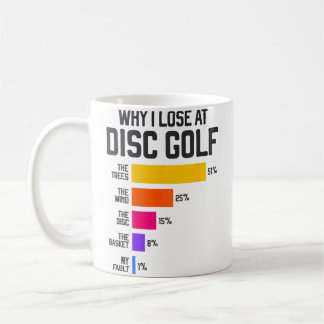 Warum ich beim Discgolf verliere Lustige Frisbee-A Kaffeetasse