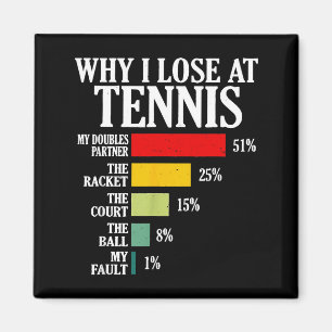 Warum ich beim Tennis verliere Lustige Tennisspiel Magnet