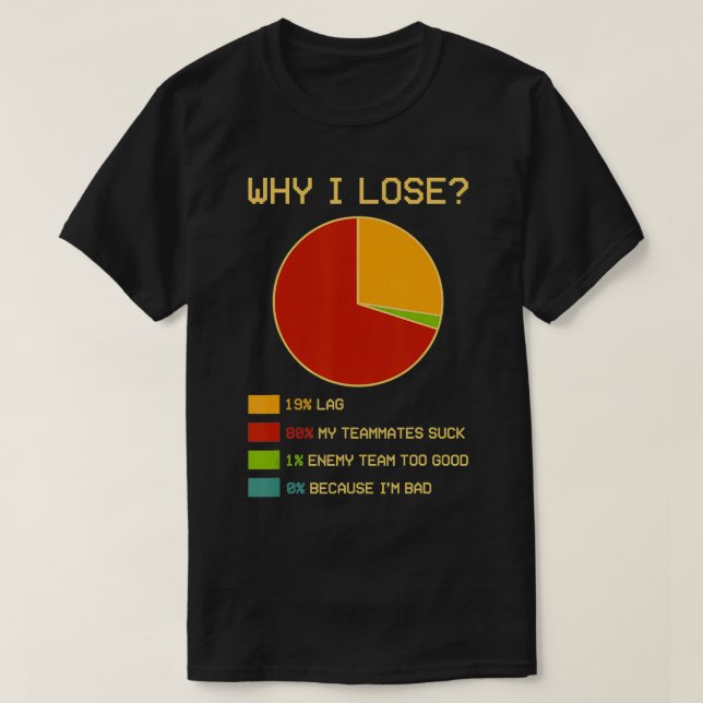 Warum ich das lustige Videospiel für Gamer verlier T-Shirt (Design vorne)