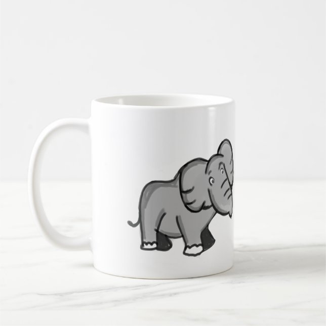 Warum ich? Elefant  Kaffeetasse (Links)