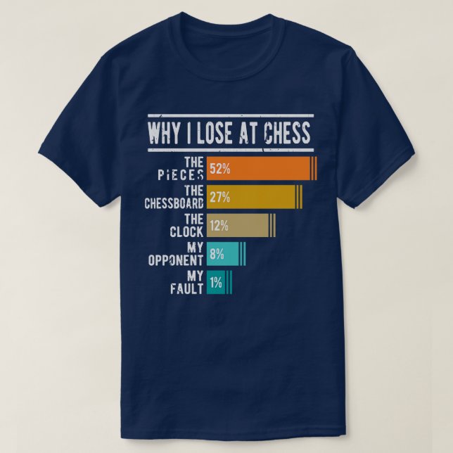 Warum ich im Schach verlieren kann T-Shirt (Design vorne)