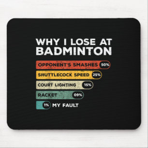 Warum ich lustigerweise beim Badminton verliere Mousepad
