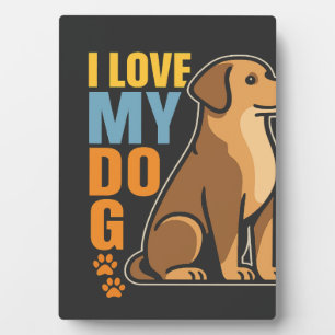 Warum ich meinen Hund liebe � Herzliches Design zu Fotoplatte