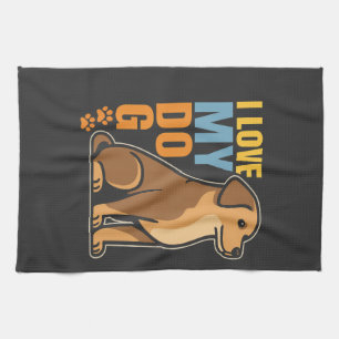 Warum ich meinen Hund liebe � Herzliches Design zu Geschirrtuch