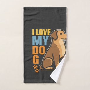 Warum ich meinen Hund liebe � Herzliches Design zu Handtuch