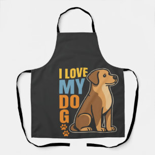 Warum ich meinen Hund liebe � Herzliches Design zu Schürze
