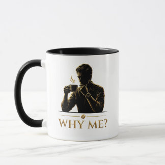 Warum ich? Minimalistisches ästhetisches Kaffeetas Tasse
