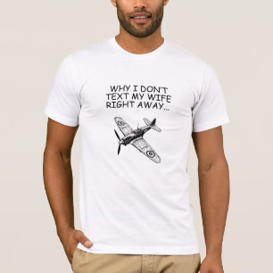 Warum ich nicht schreibe, Pilot Spaß, Luftfahrt, l T-Shirt
