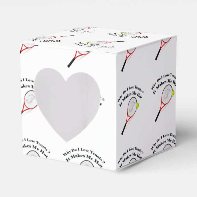 Warum ich Tennis Liebe. Es macht mich heiß Geschenkschachtel (Vorderseite)