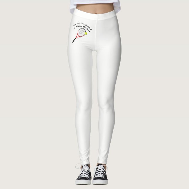 Warum ich Tennis Liebe. Es macht mich heiß Leggings (Vorderseite)
